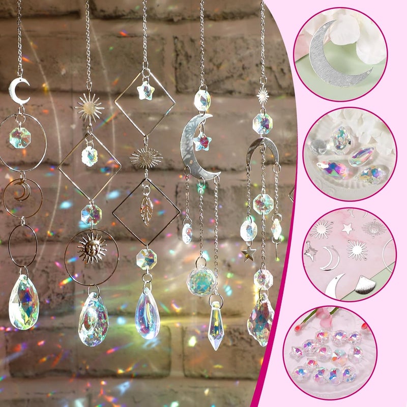 Worgree 228pcs Sun Catcher Kits for Adults, DIY Arts and Crafts for Women Prism Crystal Suncatchers Indoor Window Hanging Ornaments Decor for Home Gifts for Mother Wife Daughter - Image 2